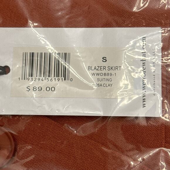 WeWoreWhat Blazer Mini Skirt in Clay Size Small New - Picture 5 of 5